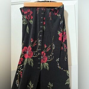 EZ TOWN floral maxi-skirt
